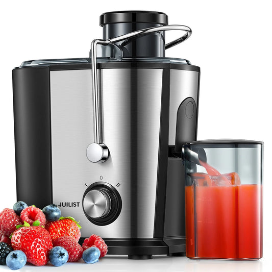 Juilist 2-Speed Electric Juicer Machines, 400W, 11 Fl Oz, Silver