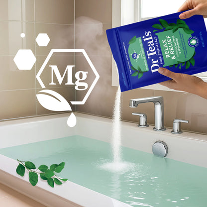 Epsom Salt Magnesium Soak, Relax & Relief with Eucalyptus & Spearmint, 3 Lbs